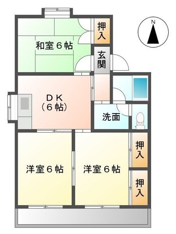 ロリヴィエⅡ 203号室 間取り