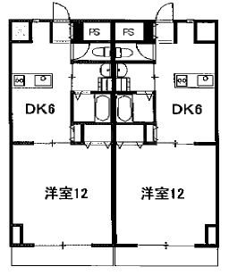 MPⅩ番館 605号室 間取り
