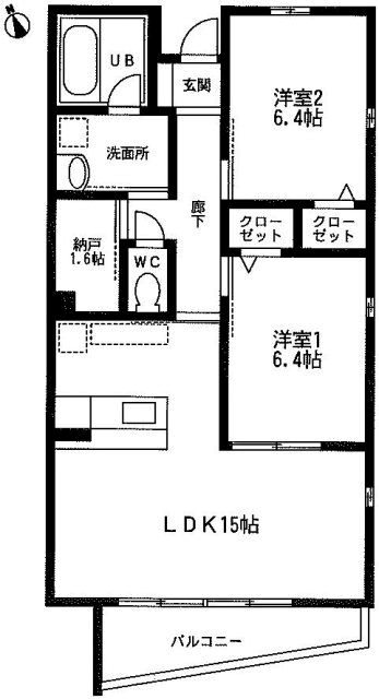 ドリームヒルズ有玉台 102号室 間取り