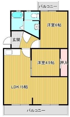 レジデンスひまわり 301号室 間取り