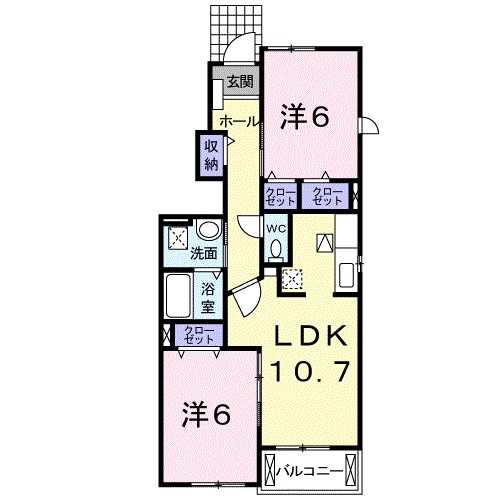 ベルプロムナードＢ 間取り図