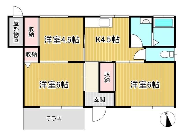 蜆塚２丁目借家 間取り図