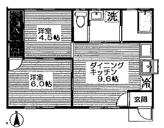 西貝塚貸家 間取り