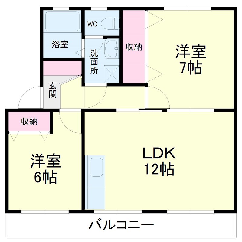 サンハイツ四ッ池Ａ 間取り図