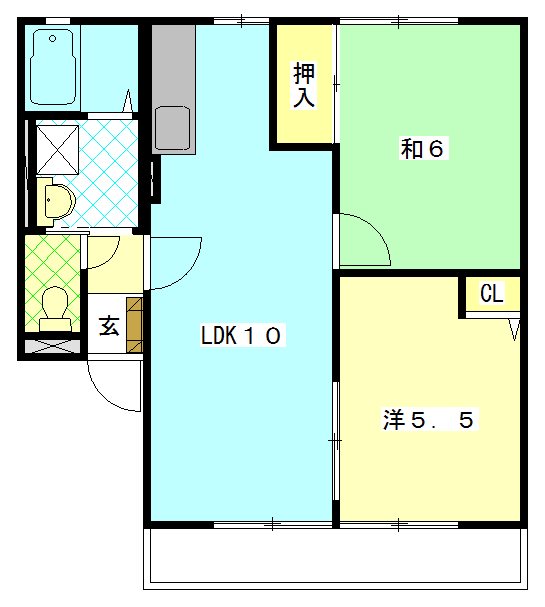 アメニティ２１ 102号室 間取り