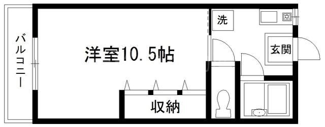 アムール 302号室 間取り