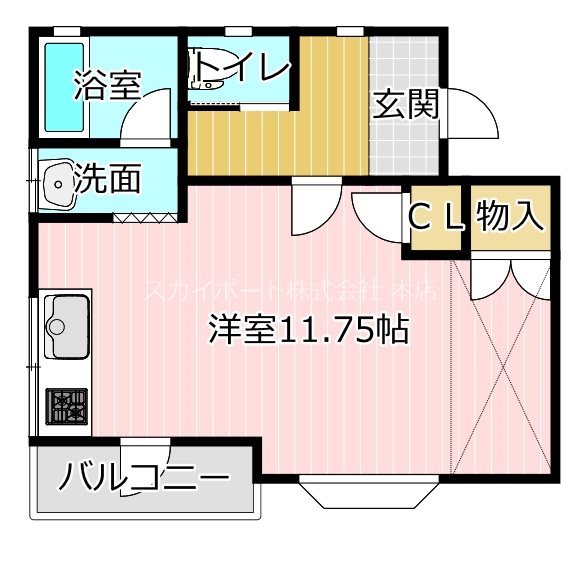 マイシティ高丘2 02号室 間取り