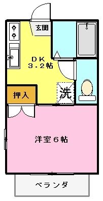 リバストン 102号室 間取り