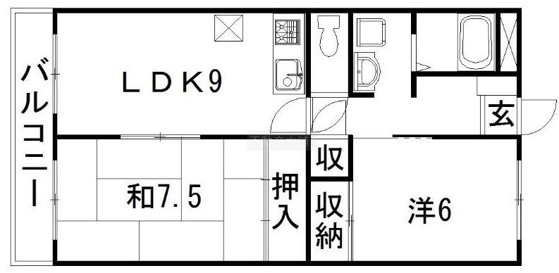 ハーモニー和合Ⅱ 302号室 間取り