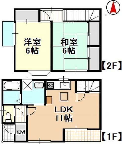 テラスハウス磯部A 間取り図