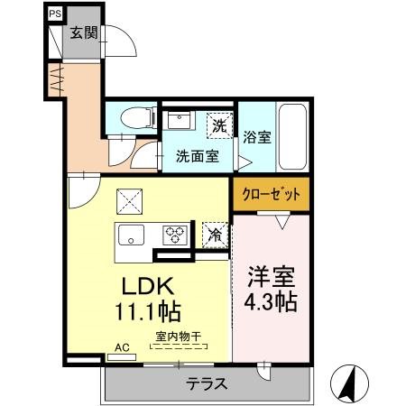 たちばな 103号室 間取り