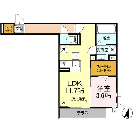 たちばな 105号室 間取り