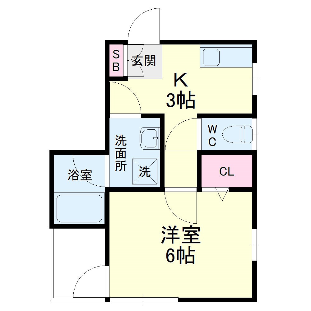 半田ビレッジ７号棟 201号室 間取り