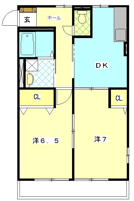 ハイツ向日葵 102号室 間取り