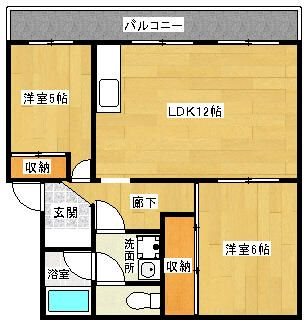 たかみマンション 302号室 間取り