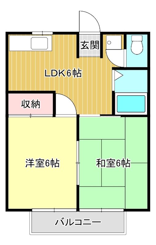 メゾン青葉台Ⅰ 205号室 間取り