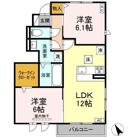 TORISIA・ST　高丘 101号室 間取り