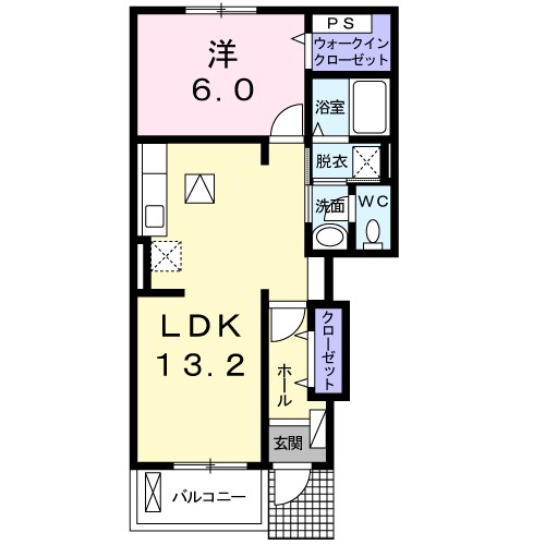 エアリーガーデンⅠ 103号室 間取り