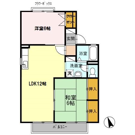 タウンハウス愛野公園Ｄ 間取り図