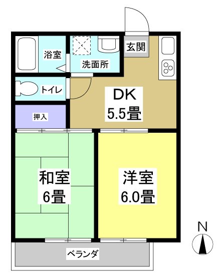 コスモハイツ松本 間取り図