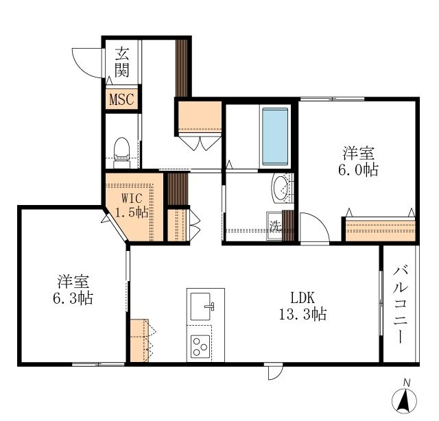 ＨＥＢＥＬ　ＭＡＩＳＯＮ　ＳＯＣＩＡ 間取り図