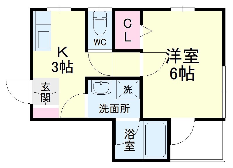 半田ビレッジ６号棟 間取り図