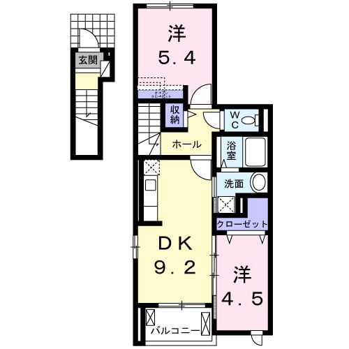 ラフレシール三島Ⅱ 間取り図