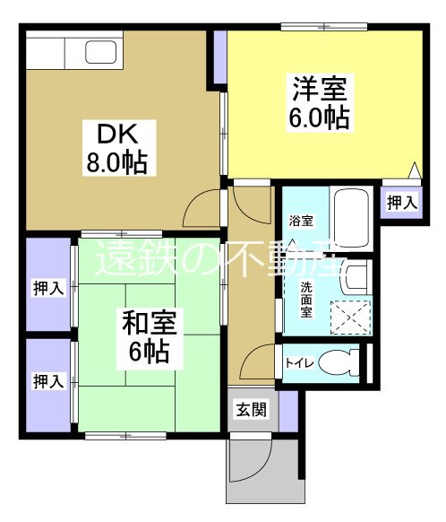 メルベーユ 102号室 間取り