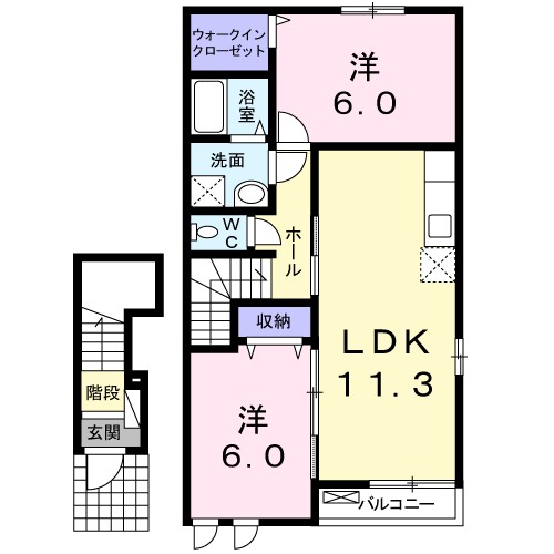 ペンネブラン 間取り図