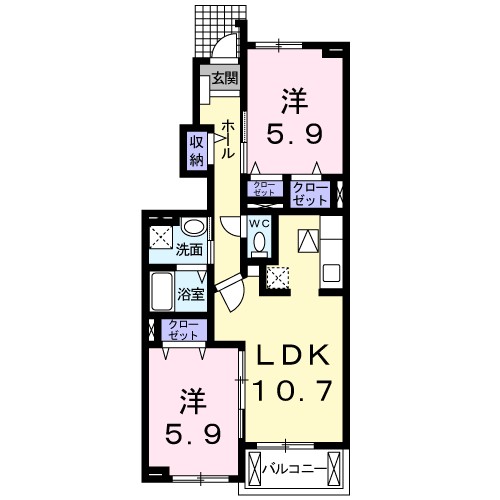 ラヴィアンローズ北斗 間取り図