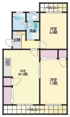 レジデンス曳馬 104号室 間取り