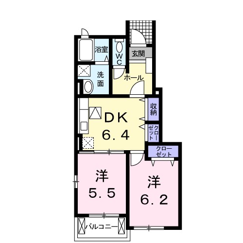 カスタニエン 間取り図