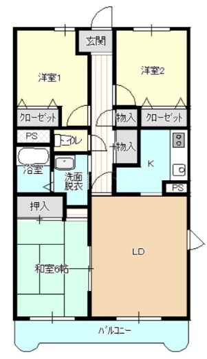 ビースマイル 204号室 間取り