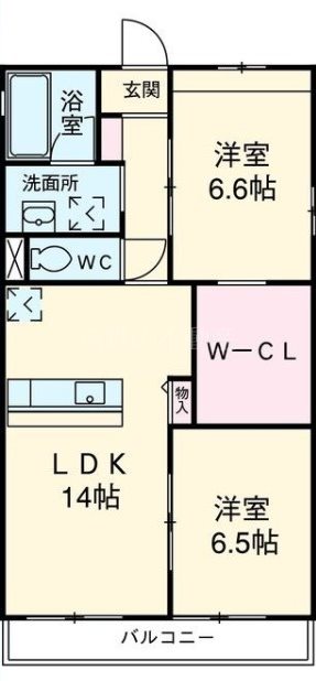 CLARINS 402号室 間取り