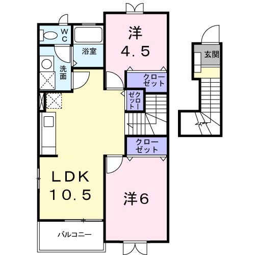 リビエール 202号室 間取り