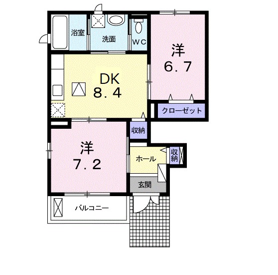 アッパーイースト 間取り図