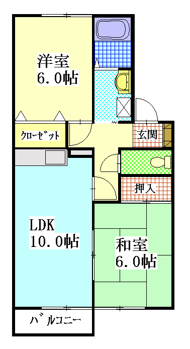 メゾンソレイユB 間取り図