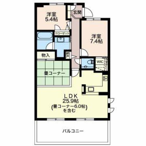 グリーンコート広沢 間取り図