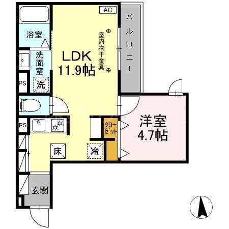 仮称）D-room掛川市中央 102号室 間取り