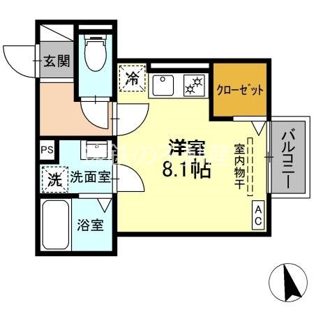 D-ROOM和地山 101号室 間取り