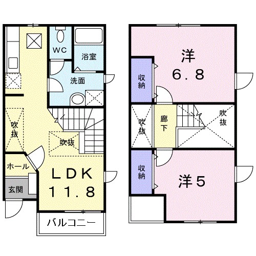 ソレアード　Ⅰ 間取り図