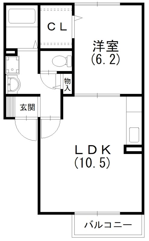 デパール城北B 間取り図