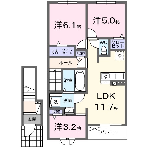 クリアネス・Ｋ 間取り図