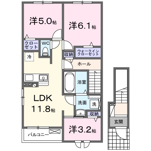 クリアネス・Ｋ 間取り図