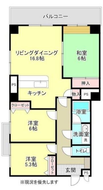 プラージュ鴨江 間取り図