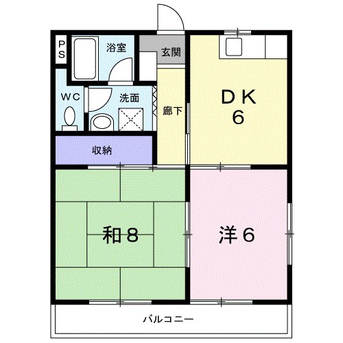 ハイツ百合の木Ⅰ 間取り図