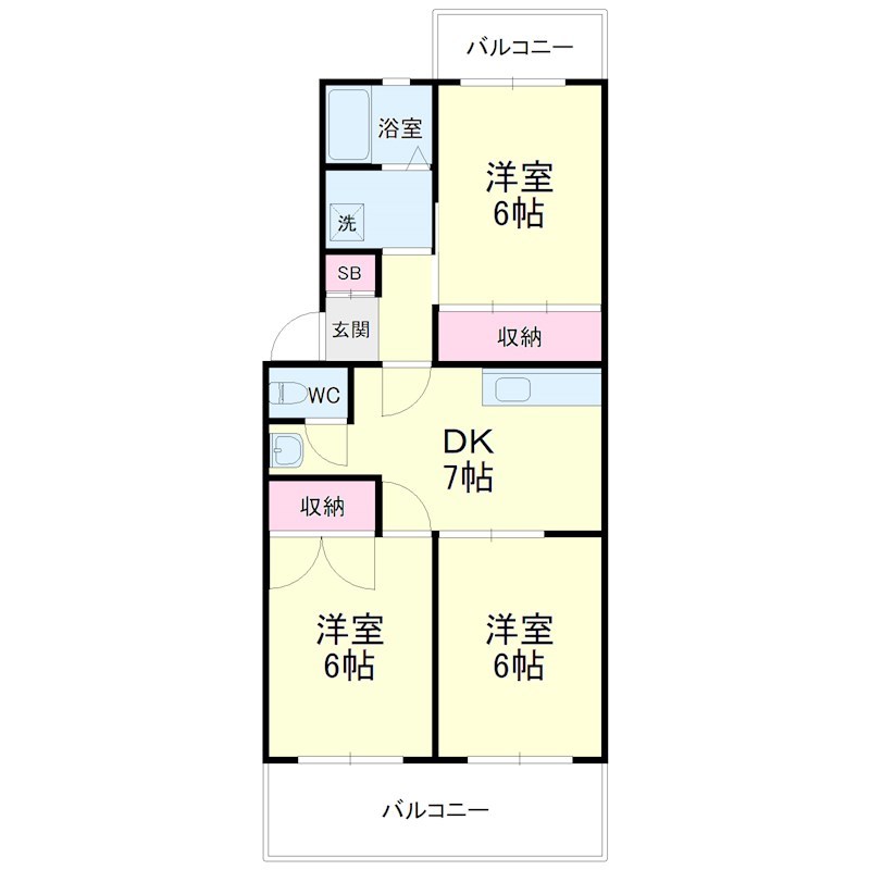 ウィンディホクエンⅠ 間取り図