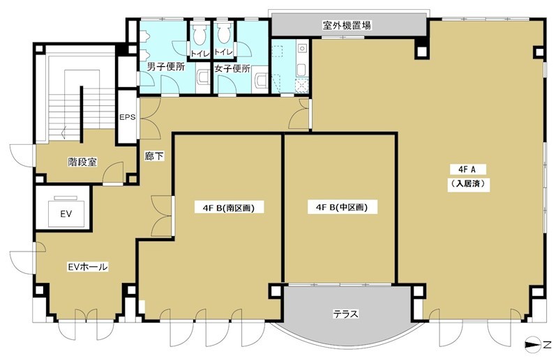 遠鉄野口町ビル 4F B(南区画)号室 間取り