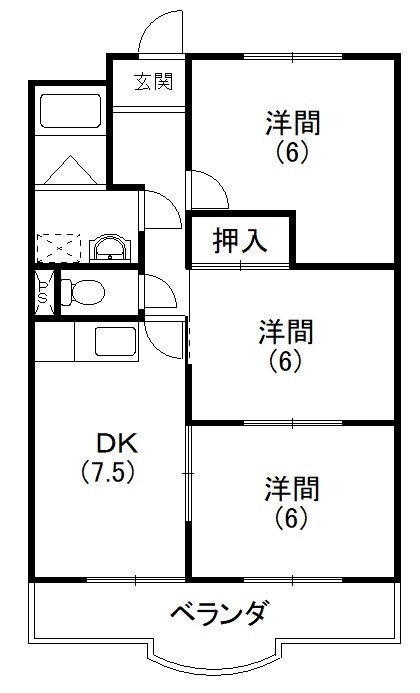 ロイヤルシティ高丘 間取り図