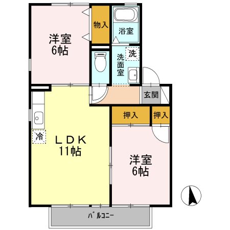 メゾンそうでⅡ 間取り図